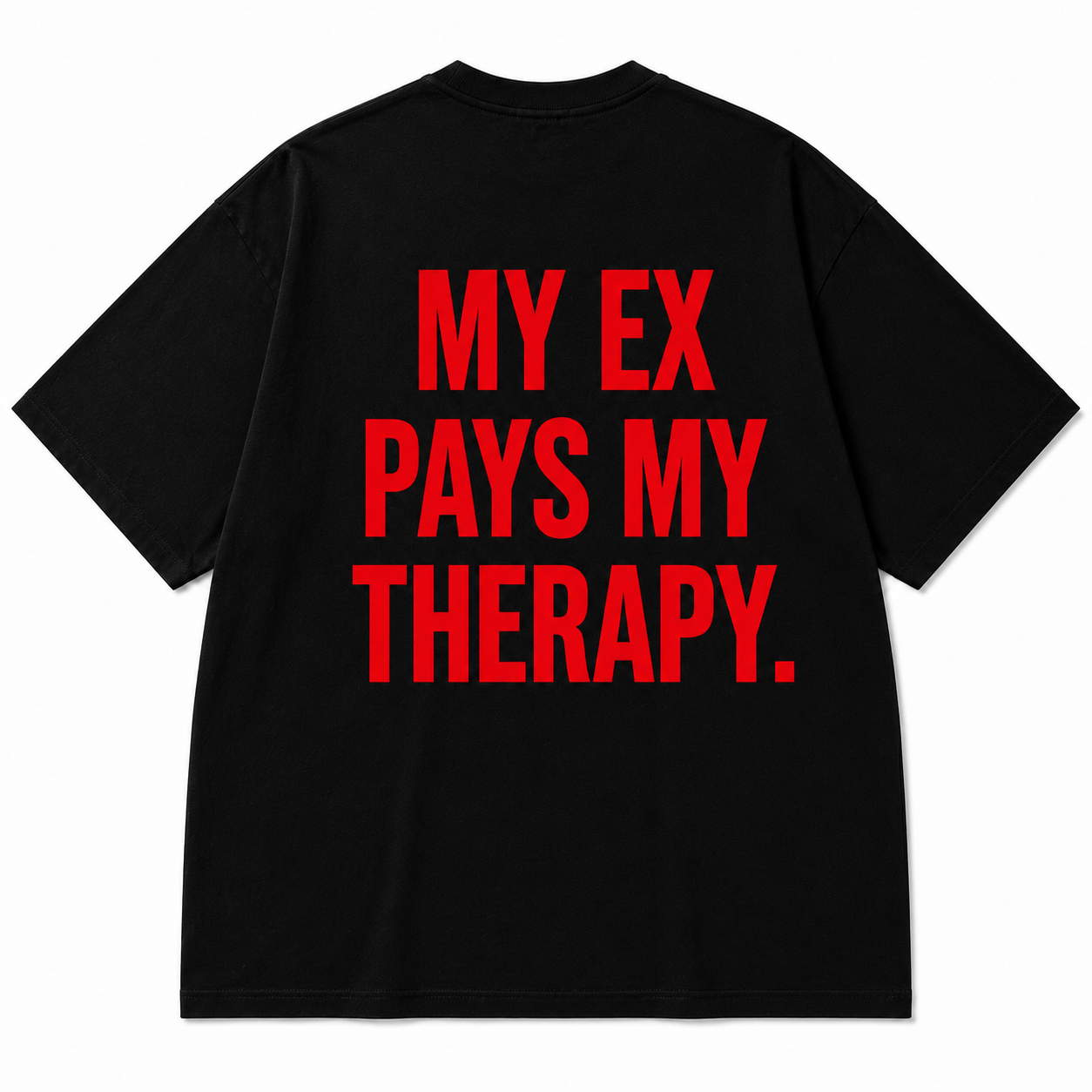 T-shirt Noir Oversize My Ex Pays My Therapy